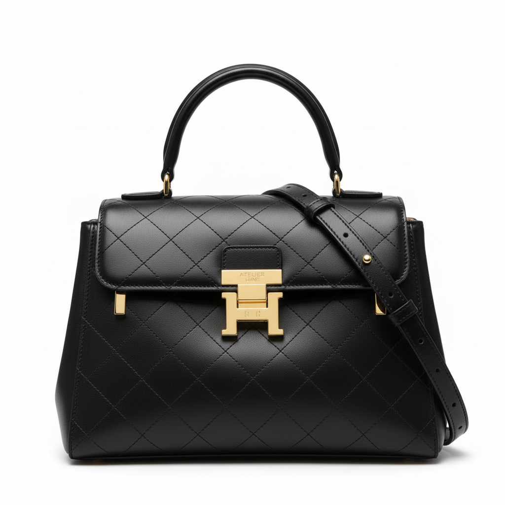 Black Leather Handbag